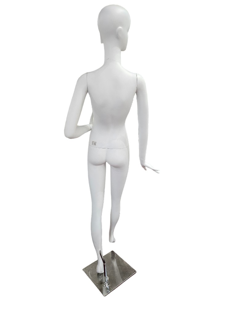 maniquí mujer Blanco mate Base Acero Inox