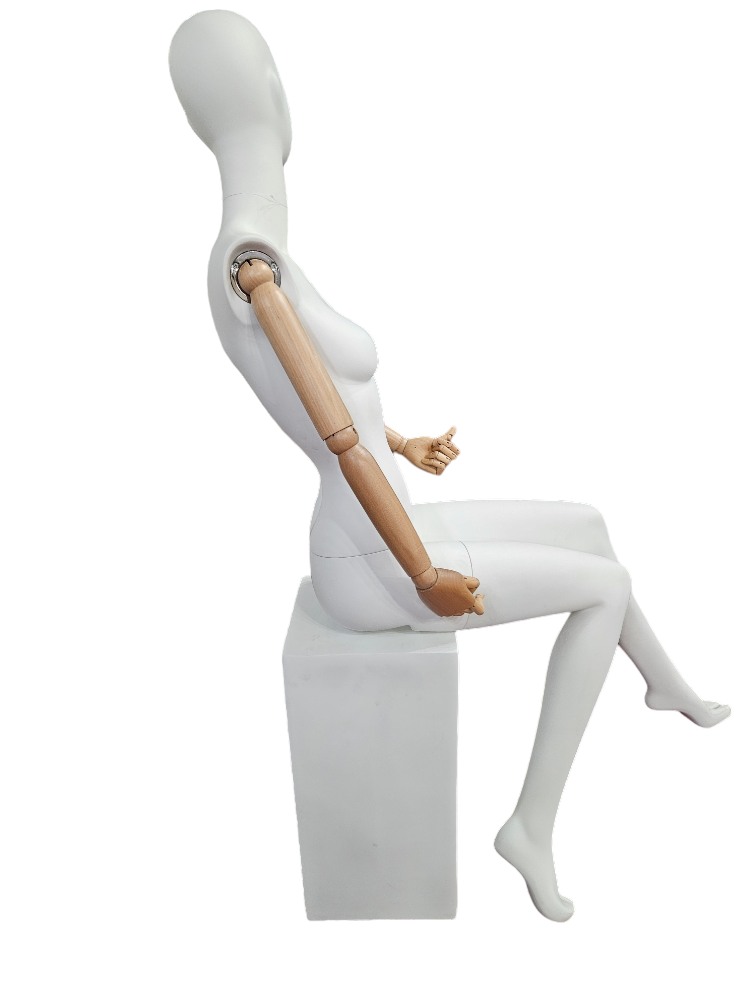 maniquí mujer Sentado Blanco mate Brazo Claro