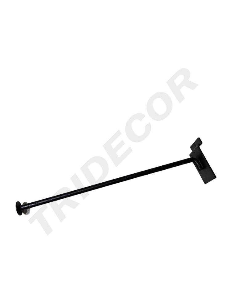 Gancho para Percha con Tope para Listón 35 cm 10 mm Negro