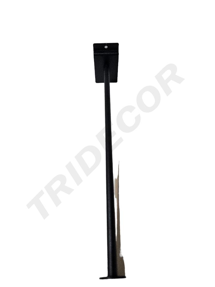 Gancho para Percha con Tope para Listón 35 cm 10 mm Negro