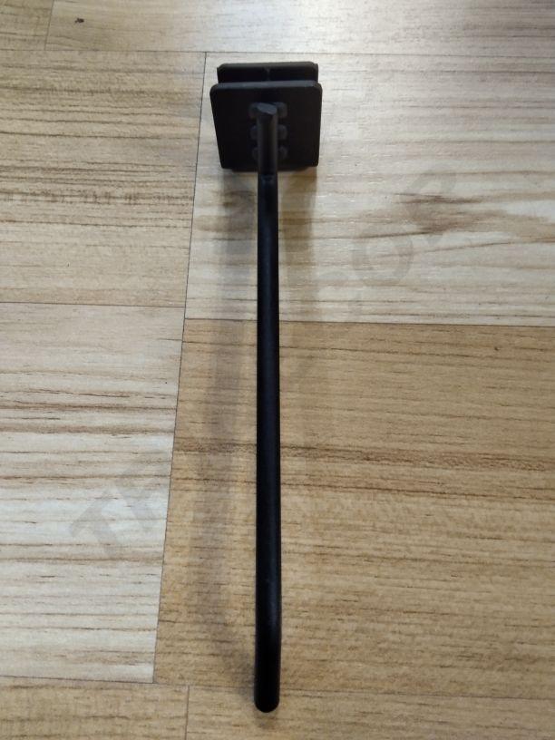 Gancho Negro para Tubo Rectangular 25 cm 200/caja