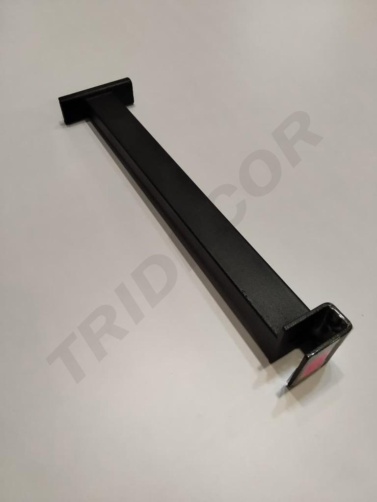 Soporte 30cm de Cremallera Doble Para tubo Rectangular Negro 50Caja