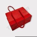 Bolsas de Algodón con Asas 14X6X11cm Rojo Mate 12 unidades