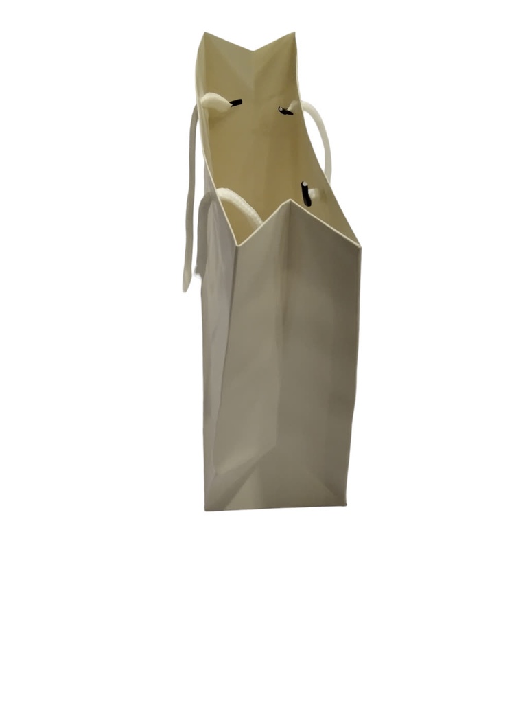 Bolsa de papel de lujo blanca mate 12 unidades/paquete