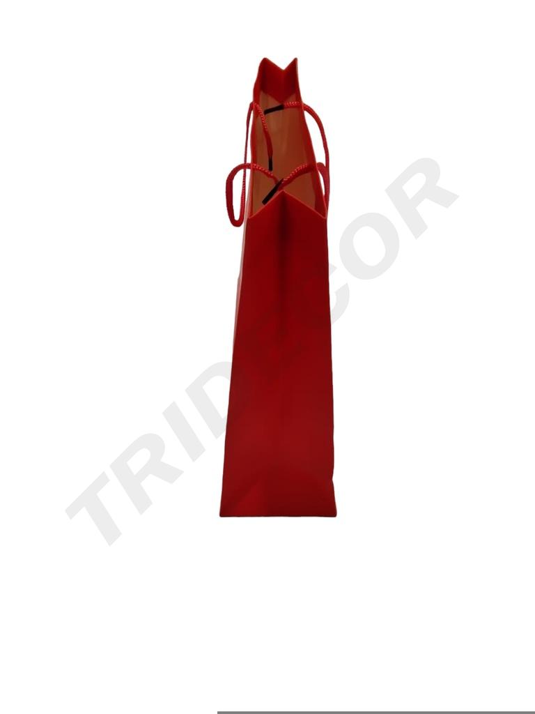 Bolso de Lujo con Asa de Cordón 35X9X25cm Rojo 12 unidades