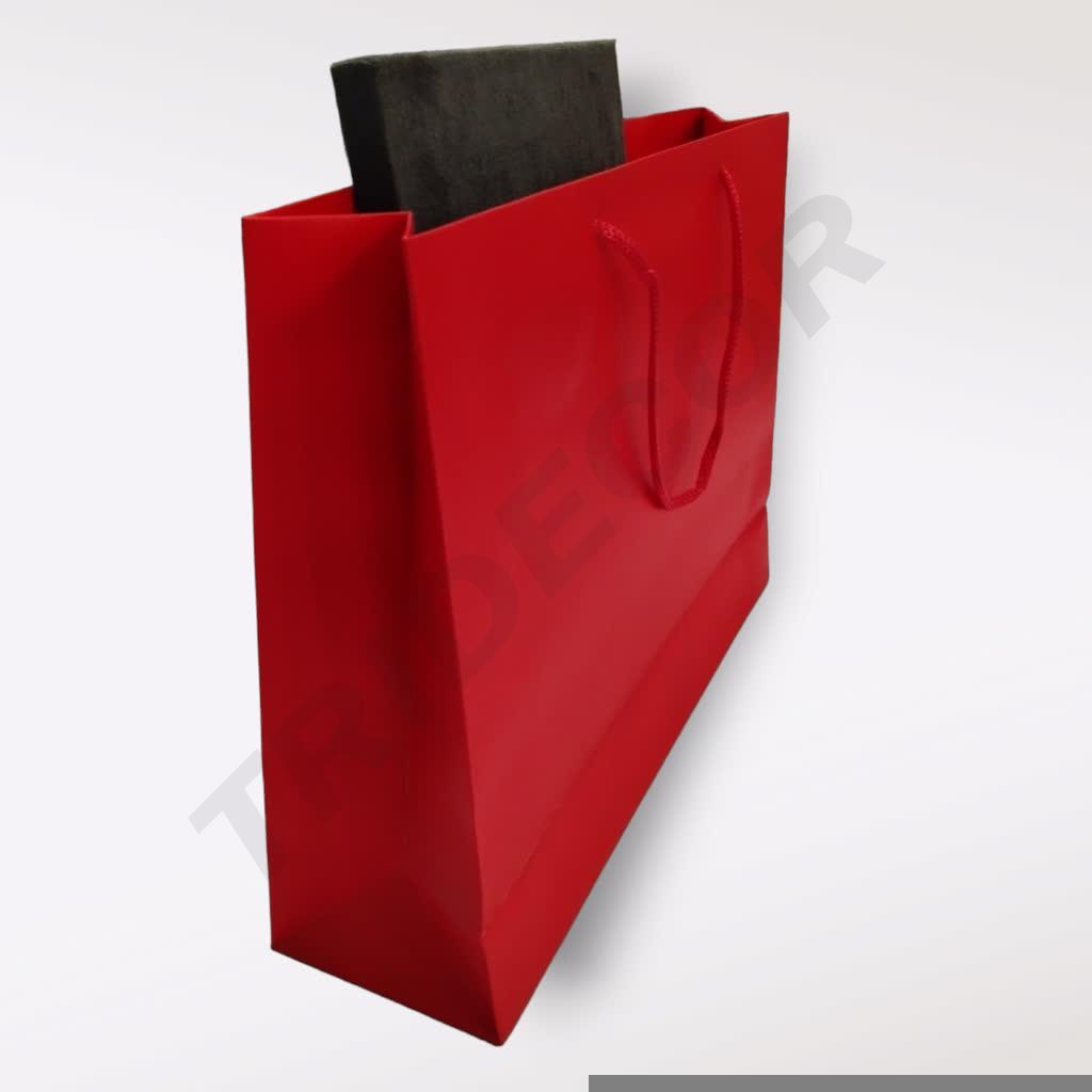 Bolsa de Lujo con Asa de Cordón 44X14X32cm Rojo 12 unidades