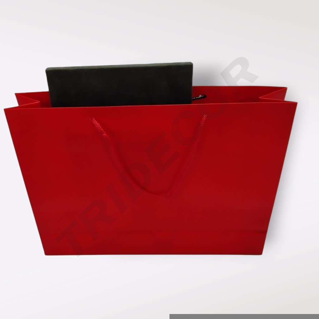 Bolsa de Lujo con Asa de Cordón 44X14X32cm Rojo 12 unidades