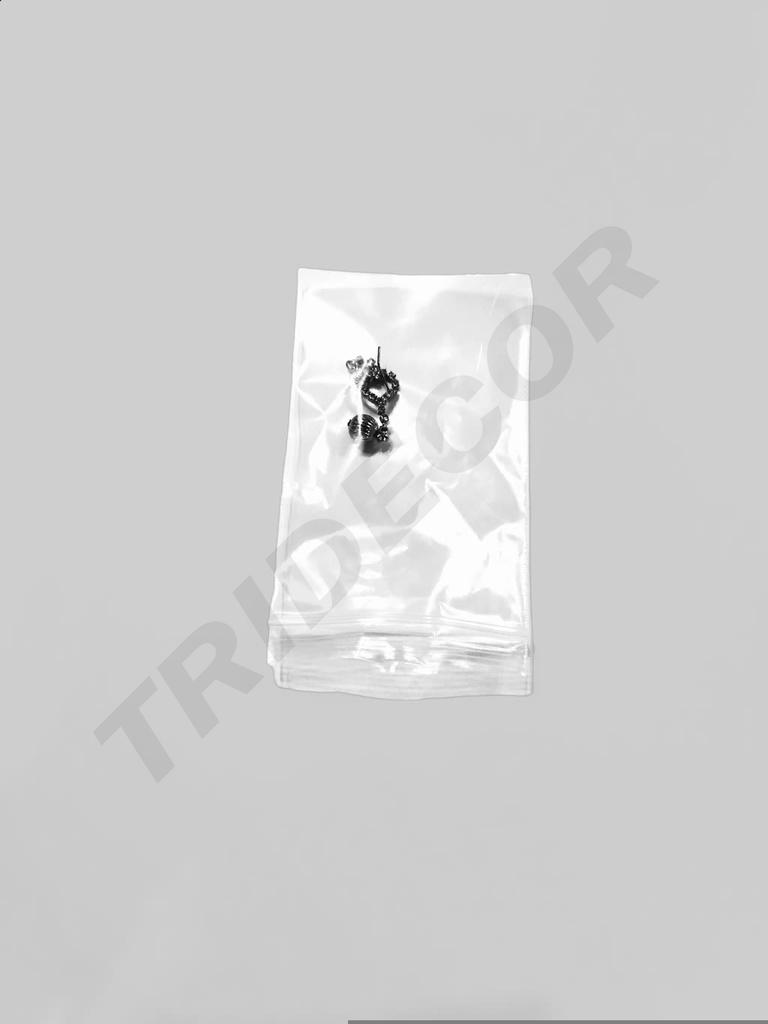 Bolsa de plástico con solapa adhesiva 7X13+4 cm