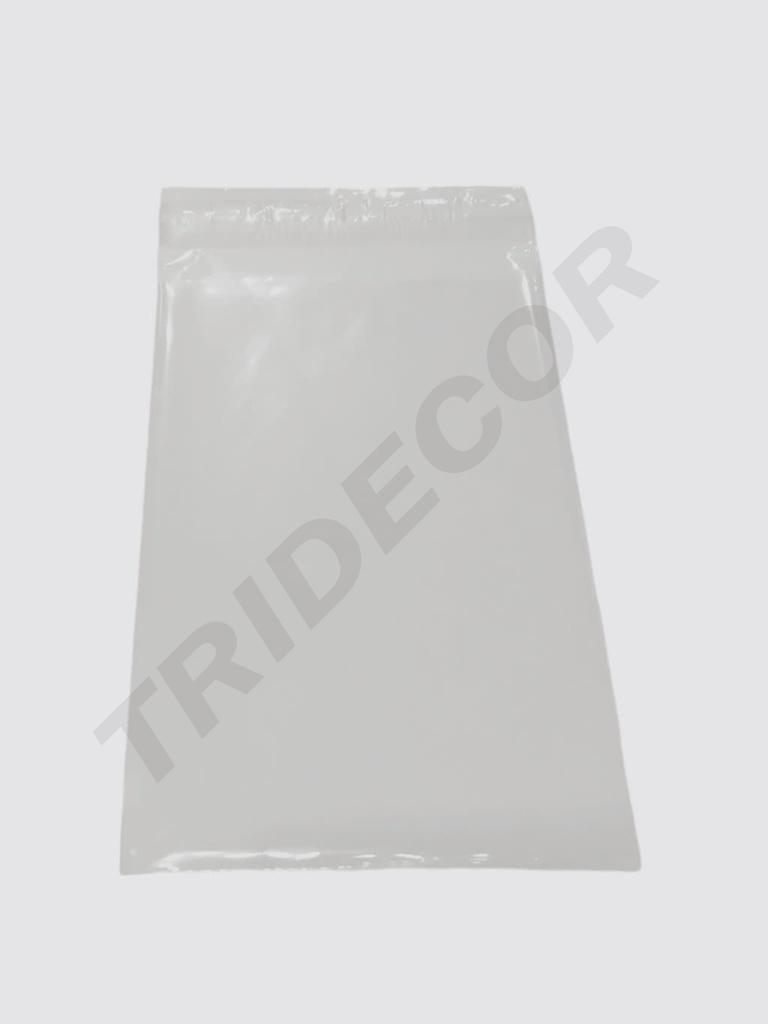Bolsa de plástico transparente, cierre de cremallera 25X35 CM