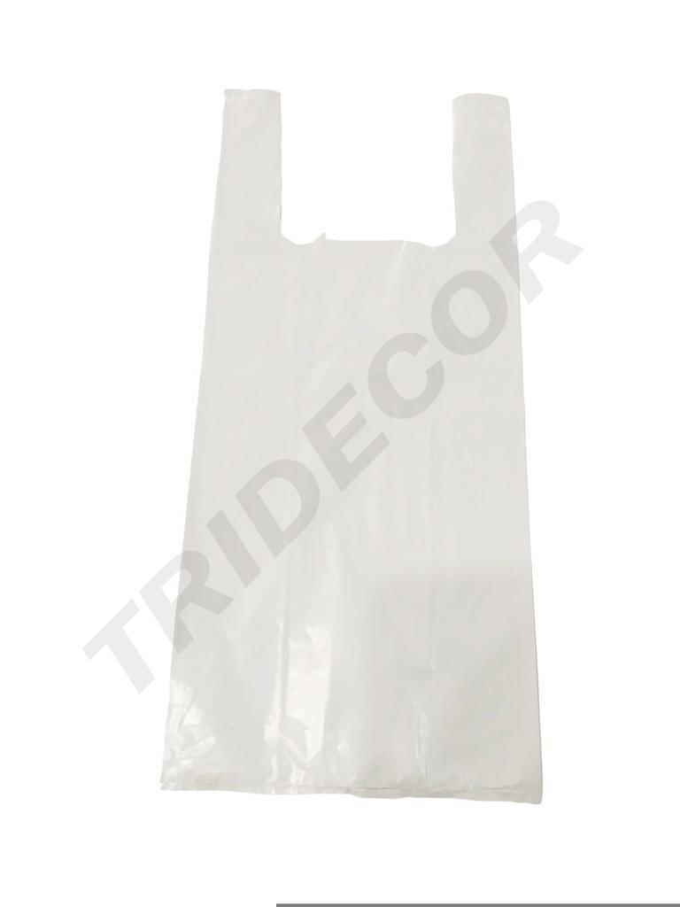 Bolsa de plástico tipo camiseta blanca 70/200 Reciclada 35X50 cm