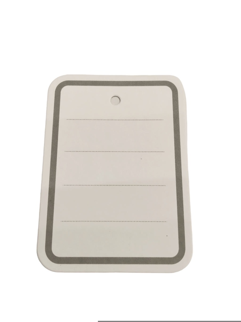 Etiquetas Blanco con Borde Gris para Precio 500 Pcs 4.8X6.6