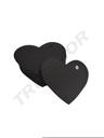 Etiquetas Colgantes en Forma de Corazón. Negro Pequeñas 4.5X3.5cm 100/Paquete