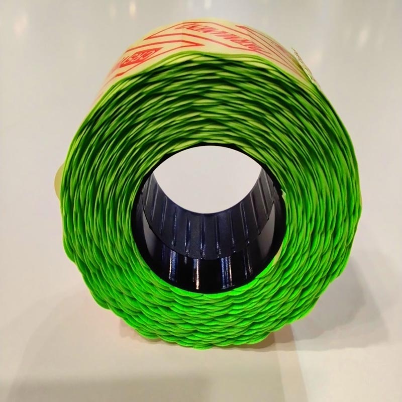 Rollo de Etiquetas Verde 26X12mm 8 Rollos/Paquete