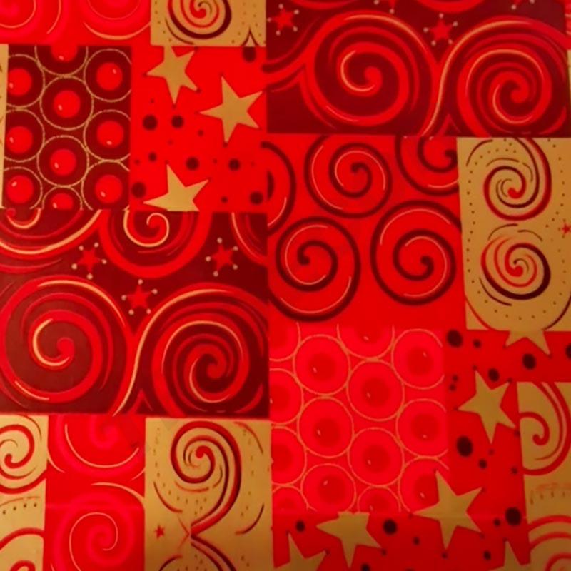 Papel de Regalo Estampado Rojo 31 cm