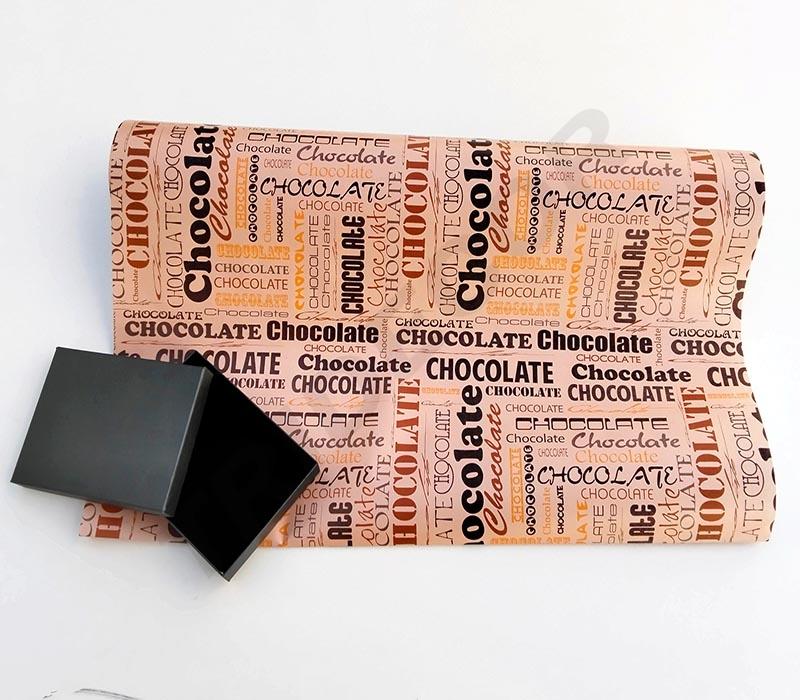 Papel de regalo texto chocolate 62 cm