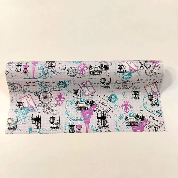 Papel de regalo estampado bohemio 62 cm