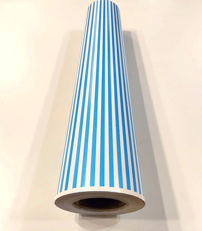 Papel de regalo diseño de rayas azules 62 cm
