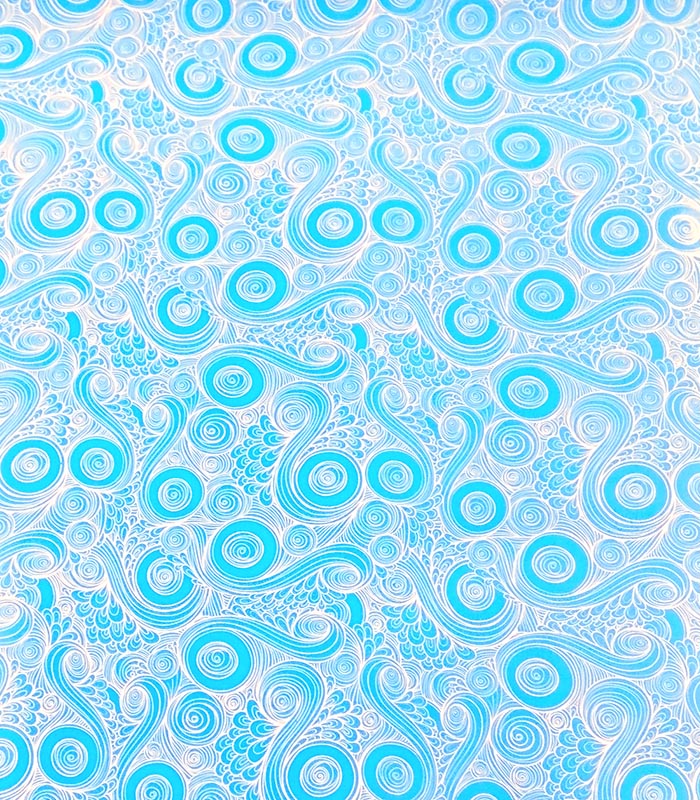 Papel de envoltura espiral azul 62 cm