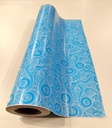 Papel de envoltura espiral azul 62 cm