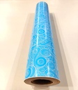 Papel de envoltura espiral azul 62 cm
