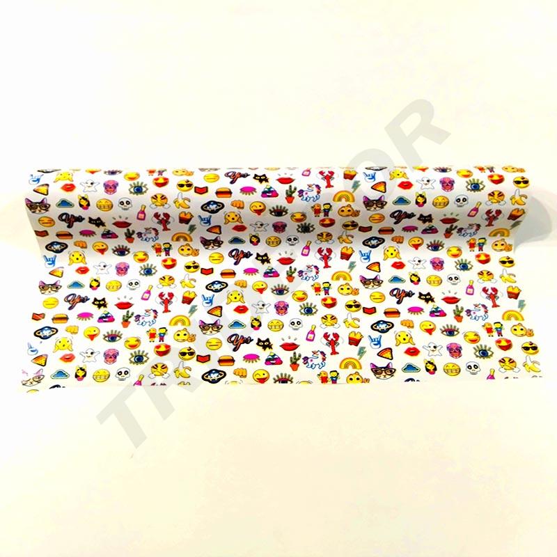 Papel de regalo con patrones de emojis 62 cm