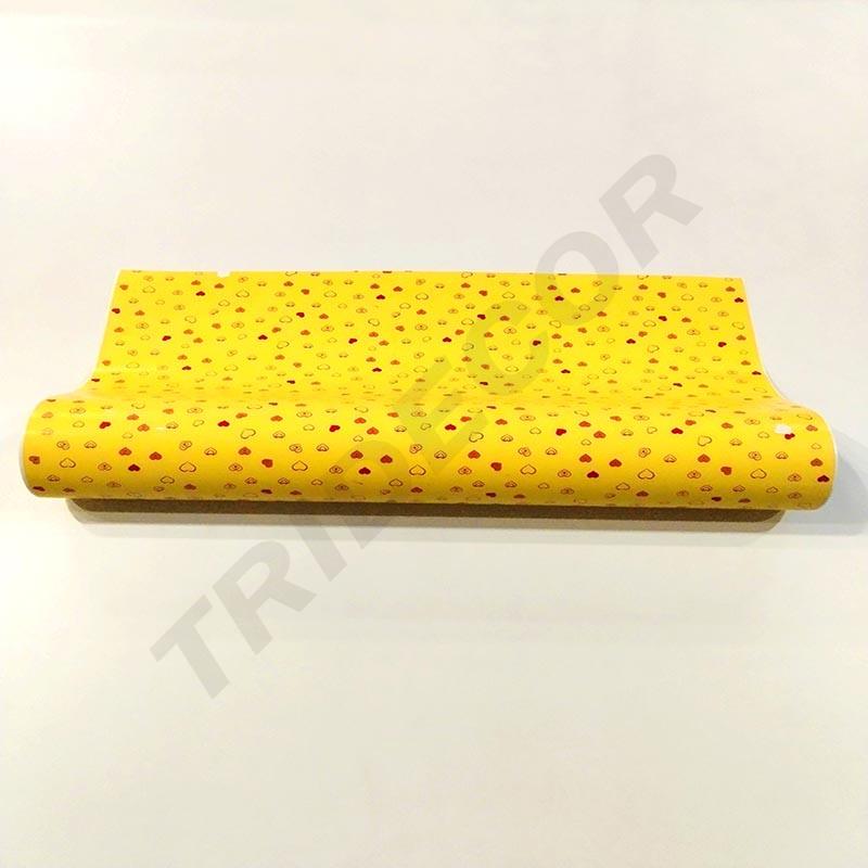 Rollos de Papel de Regalo Amarillo con Corazones de 62 cm