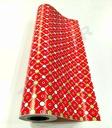 Rollos de Papel de Regalo Rojo, Borde Floral, 62 cm