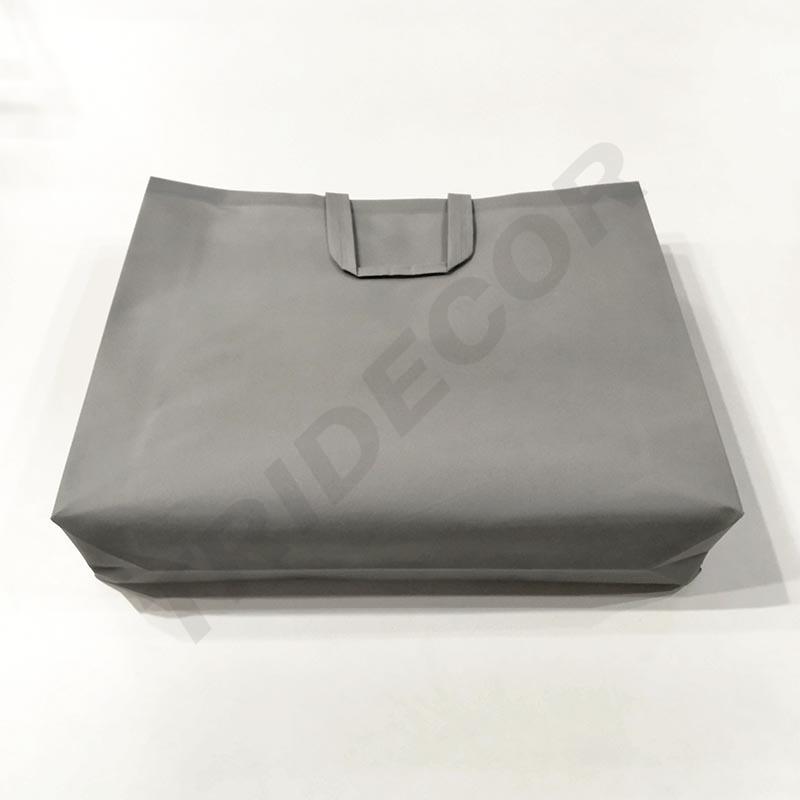 Bolsa de Tela 100G con Asa Larga, Color Gris, 50X40+12cm, 25 unidades/Paquete, 16 unidades/caja