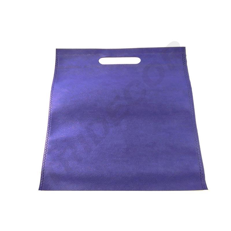 Bolsa tote azul con asas troqueladas, 100g, 25X35 cm, 25 piezas por paquete, 40 paquetes por caja