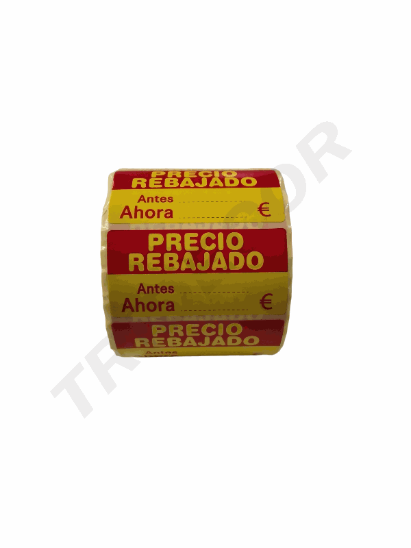 Pegatina Precio Rebajado 48x24mm 500unidades