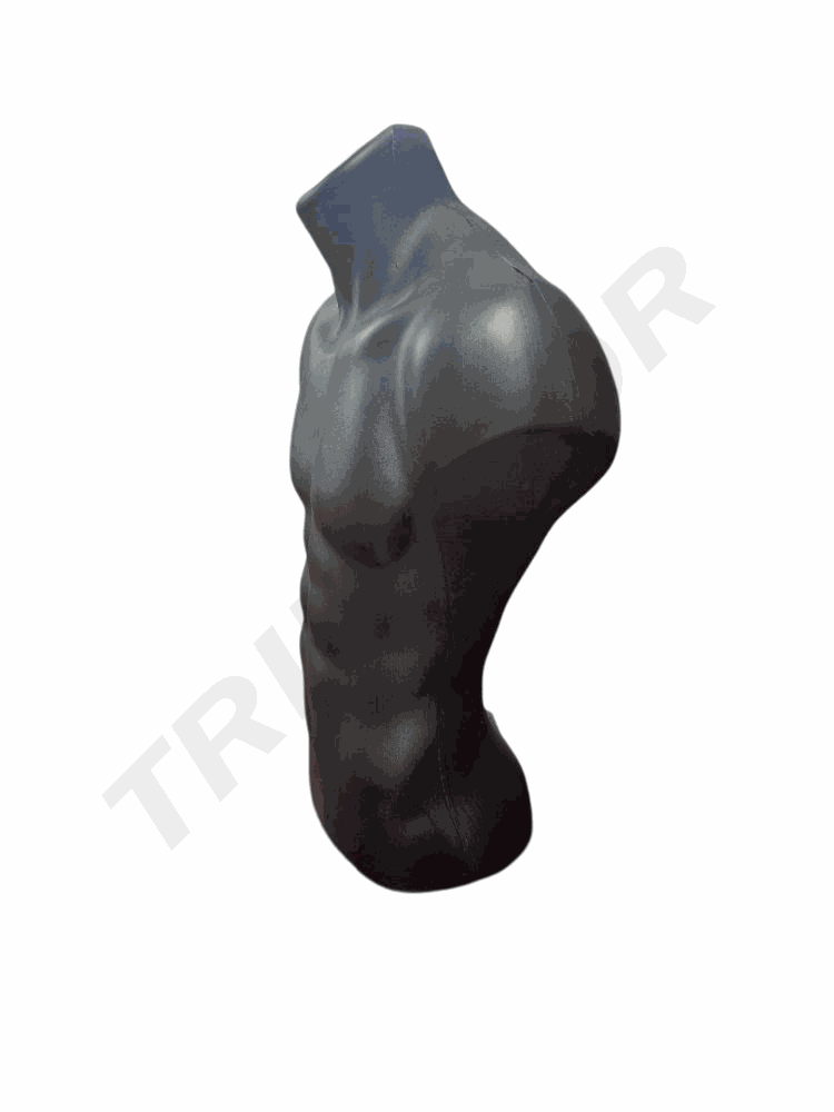 Busto De Hombre Corto Plastico Negro