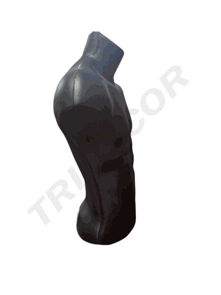 Busto De Hombre Corto Plastico Negro