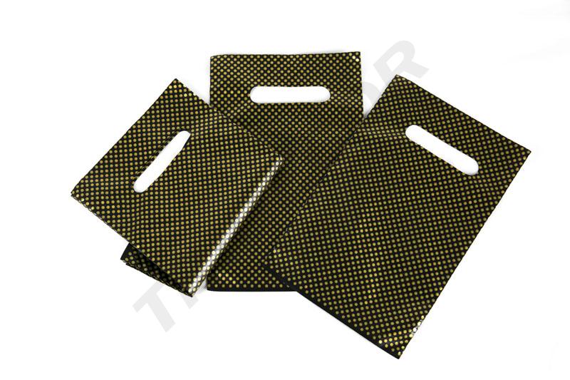010073-Bolsas-de-plástico-asa-troquelada-16-x-25-cm-puntos-dorados-tridecor