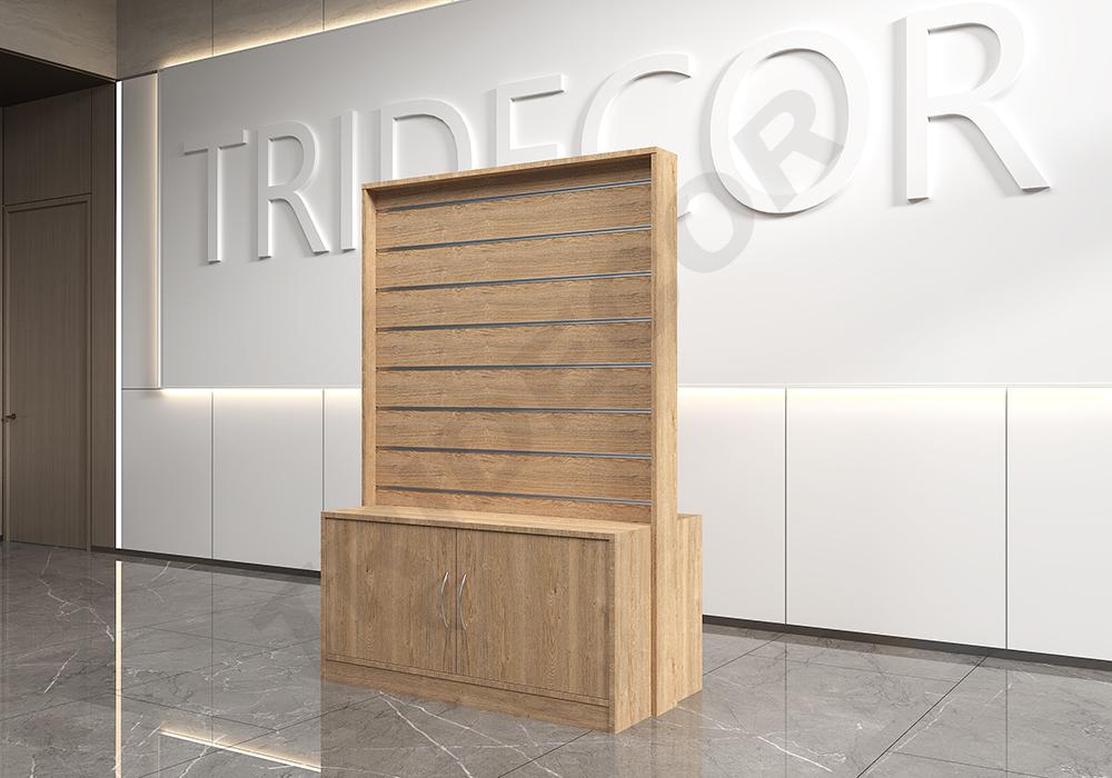 0273000-Expositor-gondola-con-mueble-OAK-k076-tridecor