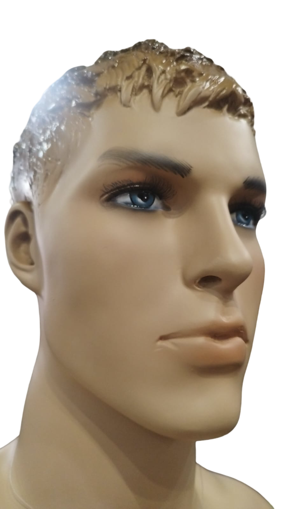 Maniquí Masculino Con Cabello Esculpido Color Carne