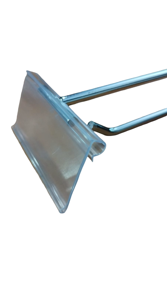 Ganchos Doble Con Portaprecio Para El Tubo Rectangular 20Cm 6Mm