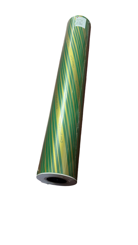 Espero que te guste papel de regalo verde y dorado 62cm