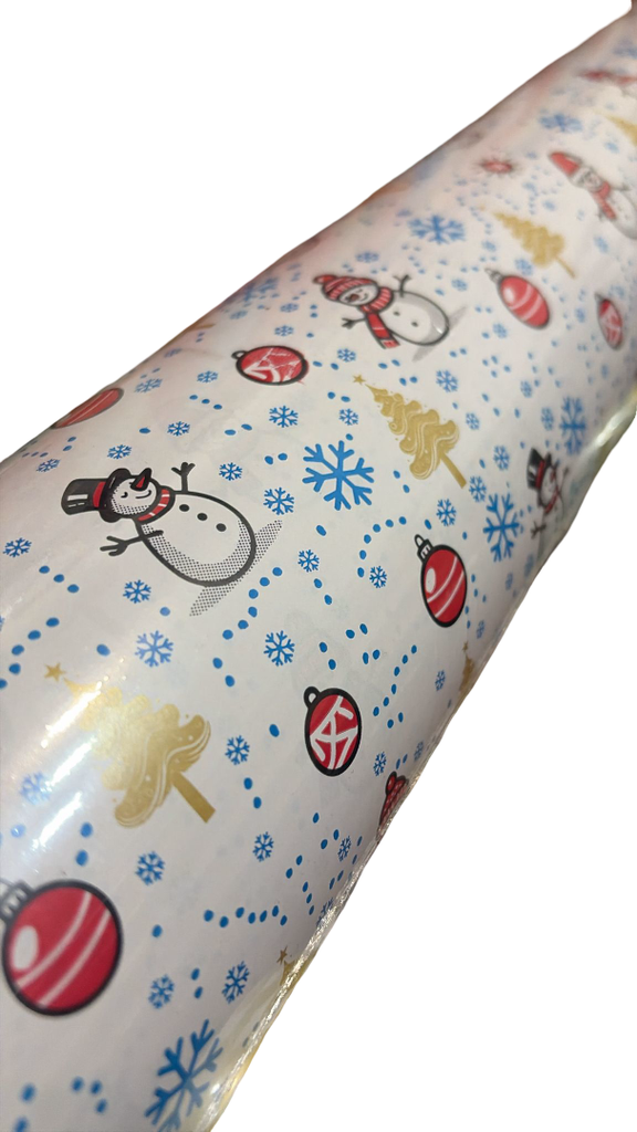 Papel de regalo Estampado Muñecos de Nieve 62 cm
