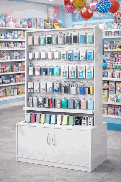 Góndola de exhibición con mueble inferior 120X60X175cm