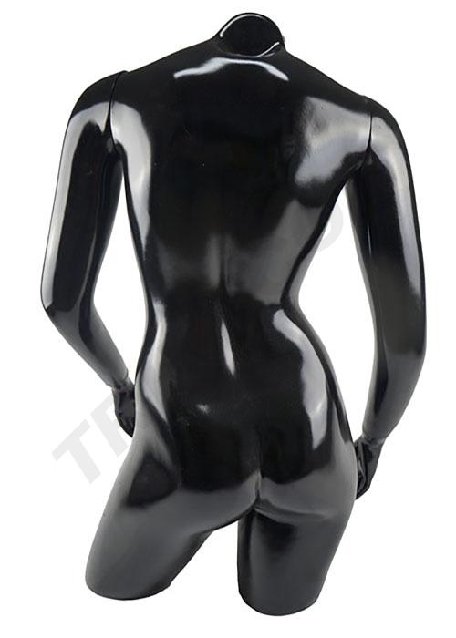 040270-Maniquí-busto-mujer-negro-brillo-con-brazos-tridecor