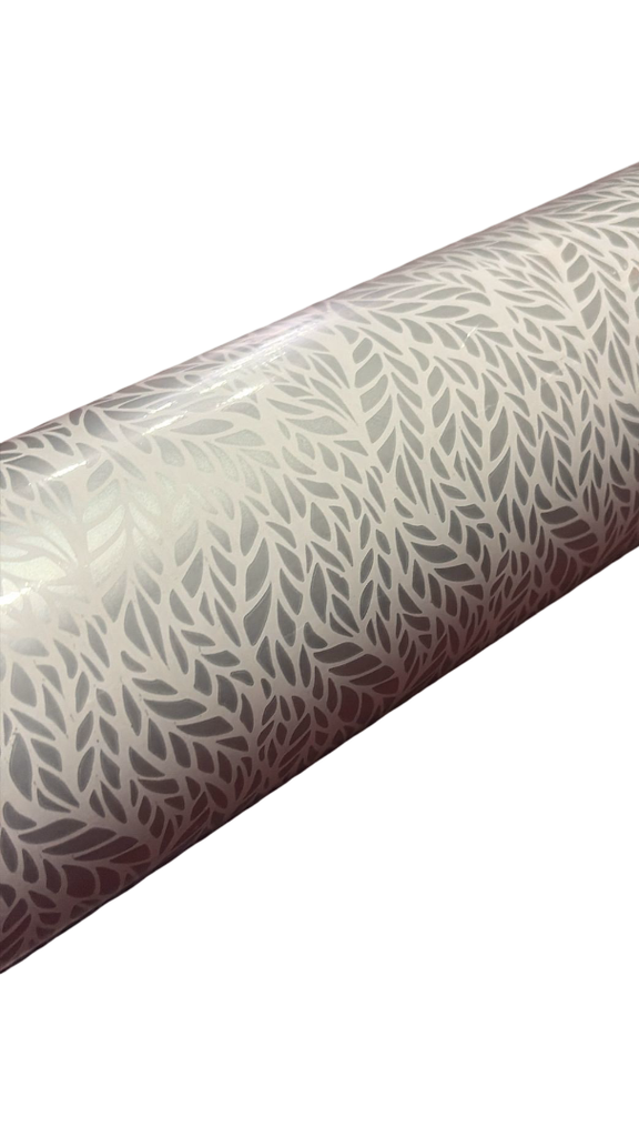 Papel de Regalo Motivo Hojas Plata 62 cm