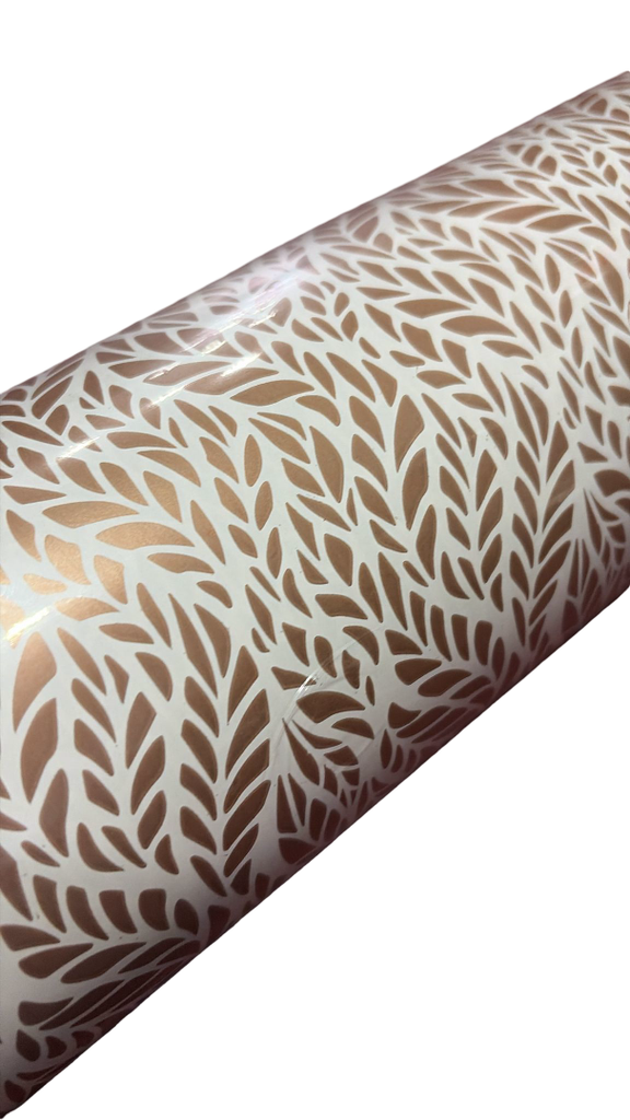 Papel De Regalo Motivo Hojas Marrón 62 cm