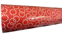 Papel de Regalo Rojo Con Circulos Blancos 62 cm