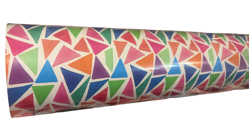 Papel De Regalo Triángulos De Colores 62 cm