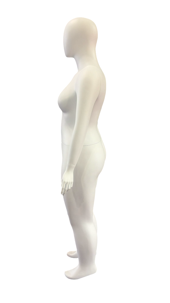 Maniqui Mujer Talla Grande En Blanco Mate