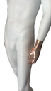 MANIQUIN HOMBRE CABEZA METAL ROSA COLOR BLANCO MATE AMX-3