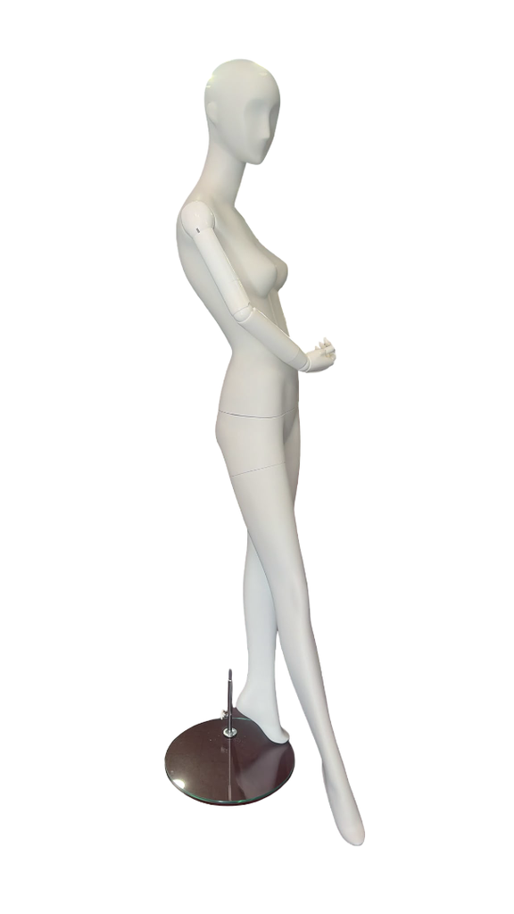 Maniquin De Mujer Gris Mate Con Brazos ArticuladosT-07