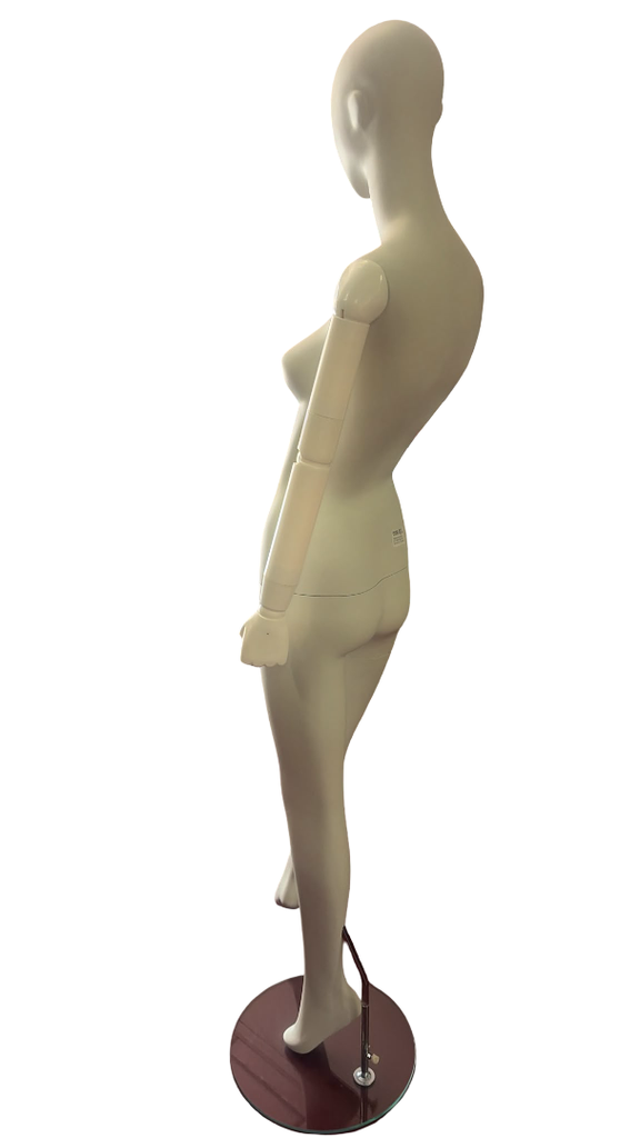 Maniquin De Mujer Gris Mate Con Brazos ArticuladosT-07