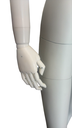 Maniquin De Mujer Gris Mate Con Brazos ArticuladosT-07