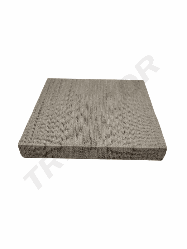Grand socle d'affichage 25*25cm corde grise